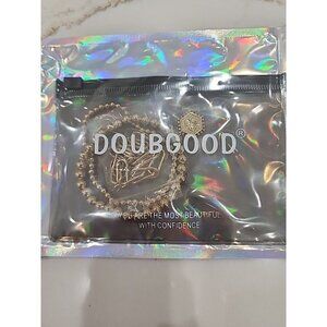 Doubgood Gold Beaded Bracelets for Women Stackable Bead Bracelet Set W/"R" NEW